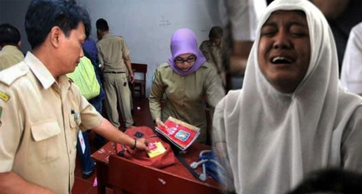 Razia Sekolah, Guru Teteskan Air Mata Melihat Isi Tas Siswi Ini